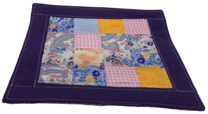 Patchwork Quilted Small Placemat Extra Large Mug Rug Candle Mat Table Topper Gift Idea