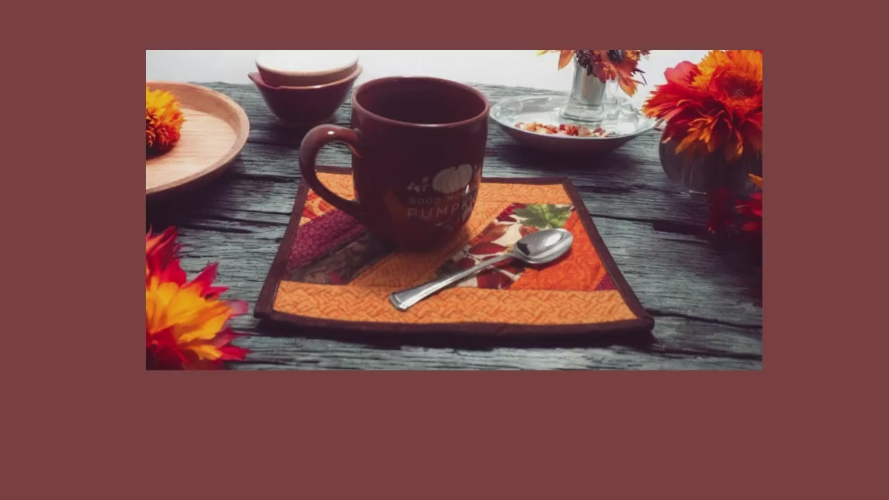 Autumn Inspired Mug Rug Snack Mat Placemat Country Farmhouse Cottage Decor Kitchen Decor Gift Idea